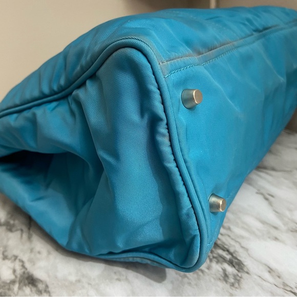 Prada Tessuto Blue Nylon Purse Tote Bag Authentic BR2506 - Picture 12 of 16